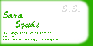 sara szuhi business card